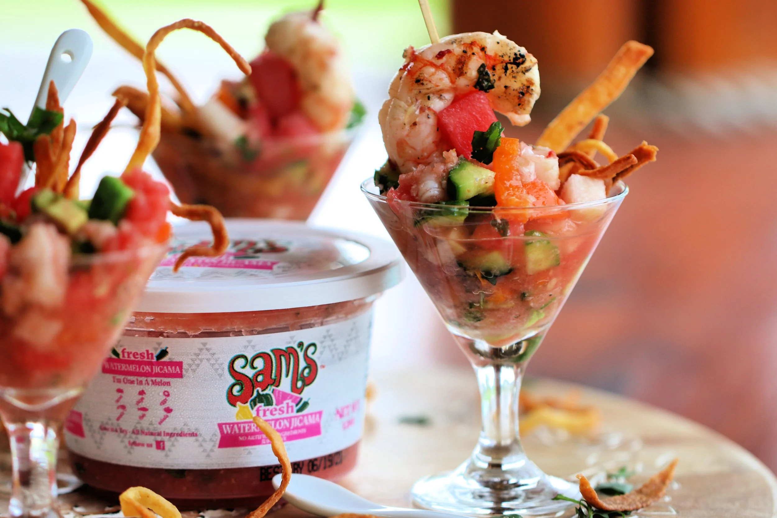 Watermelon Jicama Shrimp Campechana