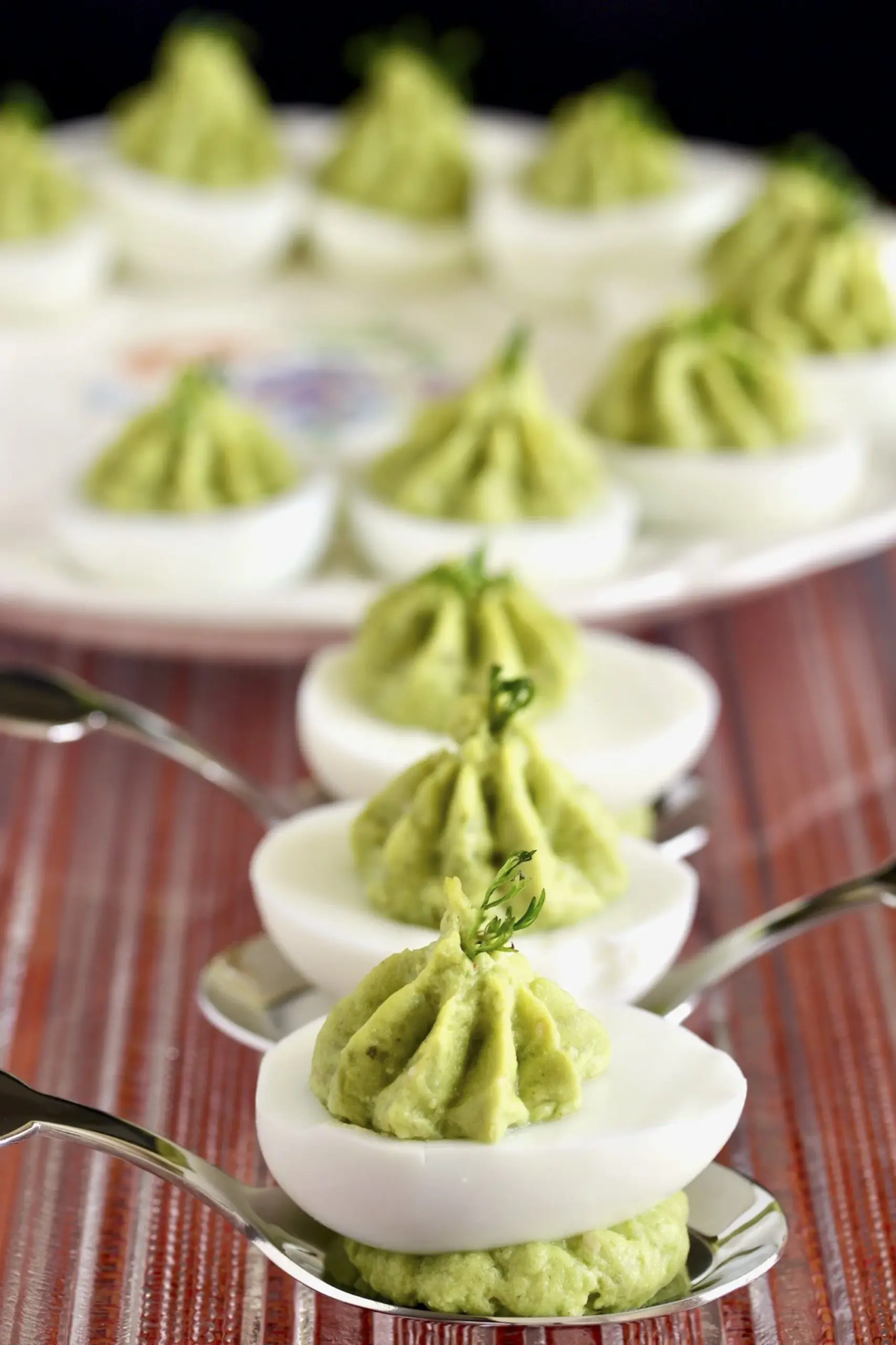 Salsa Verde Deviled Eggs