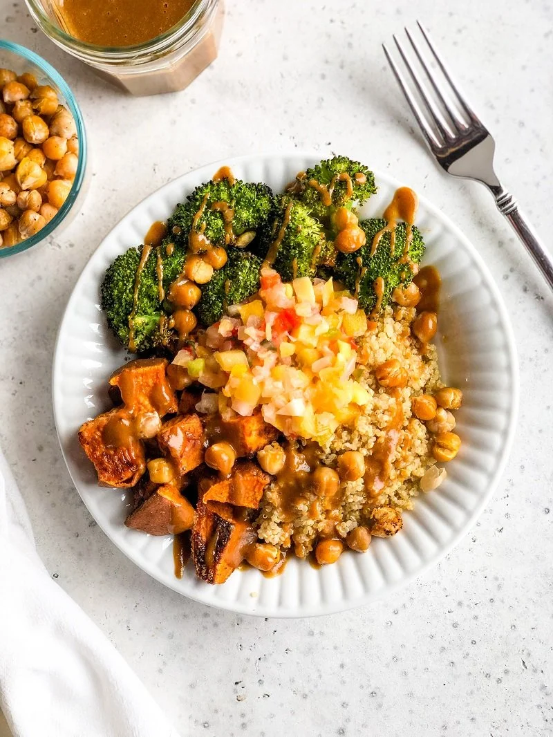 Thai Peanut Sweet Potato Buddha Bowls&nbsp;